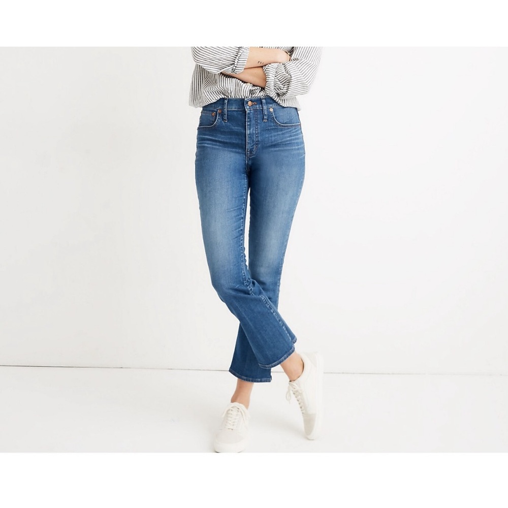 NWT Madewell Cali Demi-Boot Jeans Size 35 Tall Tierney Wash Eco Edition